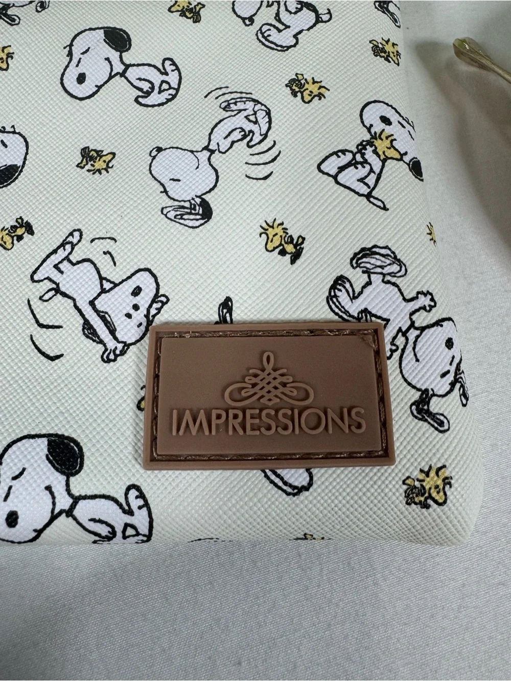 Impressions Vanity Peanuts Snoopy 3-Piece Makeup Bag Travel Pouch Set - Unused!